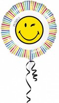 folieballon Smiley World 43 cm geel