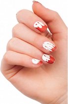 nageltattoos Halloween wit/rood 80 stuks