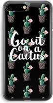 Case Company® - iPhone 7 PLUS hoesje - Cactus quote - Soft Cover Telefoonhoesje - Bescherming aan alle Kanten en Schermrand