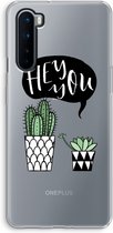 Case Company® - OnePlus Nord hoesje - Hey you cactus - Soft Cover Telefoonhoesje - Bescherming aan alle Kanten en Schermrand