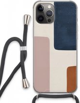 Case Company® - iPhone 13 Pro Max hoesje met Koord - Geo #5 - Telefoonhoesje met Zwart Koord - Extra Bescherming aan alle Kanten en Over de Schermrand