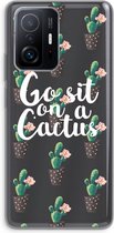 Case Company® - Xiaomi 11T Pro hoesje - Cactus quote - Soft Cover Telefoonhoesje - Bescherming aan alle Kanten en Schermrand