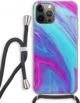 Case Company® - iPhone 12 Pro hoesje met Koord - Zweverige regenboog - Telefoonhoesje met Zwart Koord - Extra Bescherming aan alle Kanten en Over de Schermrand