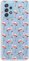 Case Company® - Samsung Galaxy A73 hoesje - Flamingo - Soft Cover Telefoonhoesje - Bescherming aan alle Kanten en Schermrand