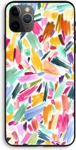 Case Company® - iPhone 11 Pro Max hoesje - Watercolor Brushstrokes - Biologisch Afbreekbaar Telefoonhoesje - Bescherming alle Kanten en Schermrand
