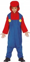 jumpsuit treinmachinist polyester blauw mt 10-12 jaar