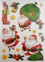 stickers kerstmannen 42 x 25 cm folie rood