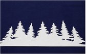 boomrand kerst 19 x 60 cm polyester wit