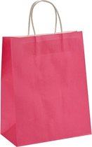 geschenktas 21 x 11 x 36 cm papier roze 2 stuks