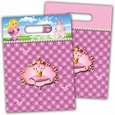 uitdeelzakjes Prinsessen meisjes 29 cm roze 6 stuks
