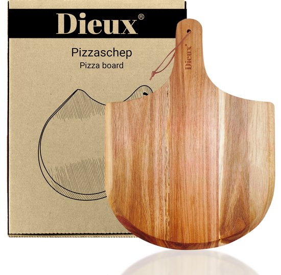 Dieux - Luxe Borrelplank - Acacia Hout - Serveerplank - Tapasplank - Kaasplank - Pizzaschep - Tapas - Duurzaam - Housewarming Cadeau - Hapjesplank - BBQ accesoires - Vleesplank - Cadeau voor Man en Vrouw
