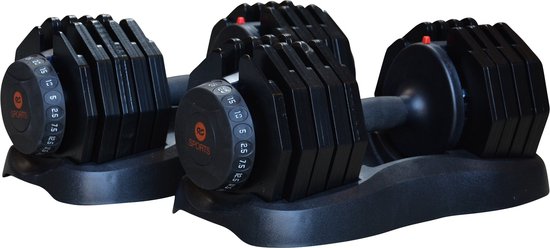 RS Sports Selector dumbells l 2 x 25 kg l Verstelbare dumbell