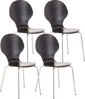 Clp Diego - Lot de 4 chaises empilables - Noir