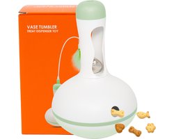 Hondenspeelgoed wobbler tumbler met snoepjes, kleur groen - intelligentie, spelen met je hond