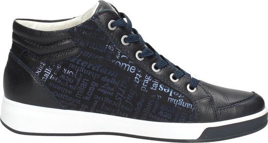 Ara 1234499 - VeterlaarzenHoge sneakersDames sneakersDames veterschoenenHalf-hoge schoenen - Kleur: Blauw - Maat: 40.5
