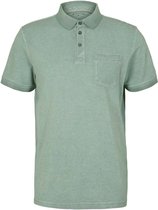 TOM TAILOR overdyed polo Heren Poloshirt - Maat XL