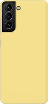 xoxo Wildhearts siliconen hoesje geschikt voor Samsung Galaxy S21 Plus - Geel gekleurd hoesje - Pantone kleur - Backcover - verkrijgbaar in verschillende kleuren - Geel
