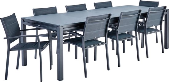 NATERIAL - Salon de jardin 8 personnes - Table de jardin ODYSSEA 256