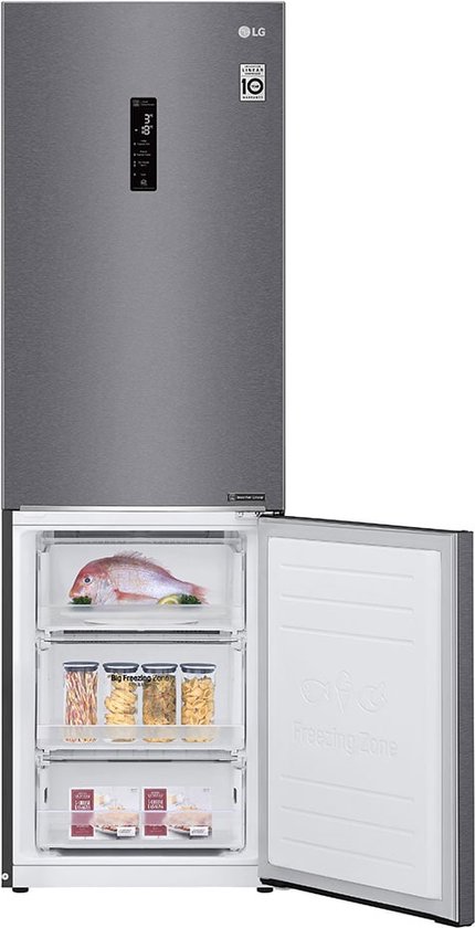 LG GBB61DSHMN Koel/vries combinatie Rvs Vrijstaand