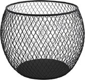mand Reina 18,5 x 13,5 cm staal/nikkel zwart