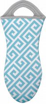 ovenwanten Edge 15 x 32 cm neopreen blauw 2 stuks