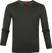 Suitable - Merino Aron Pullover Donkergroen - XXL - Modern-fit