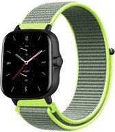 Nylon Smartwatch bandje - Geschikt voor  Amazfit GTS 2 nylon band - fluoriserend - Strap-it Horlogeband / Polsband / Armband