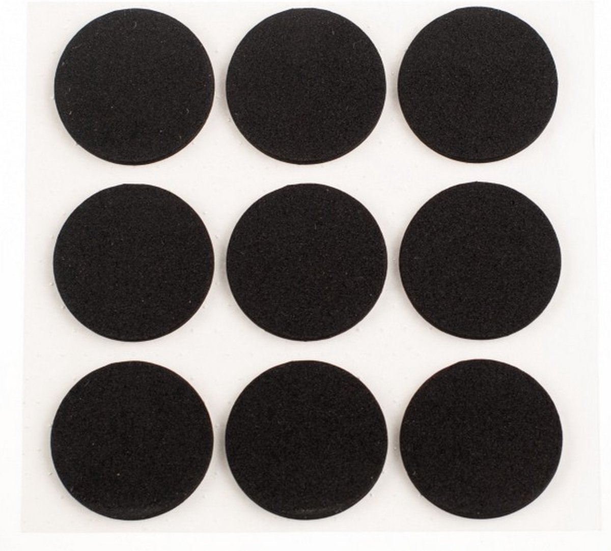 antislip rubber zelfklevend diam.28 mm zwart 9stuks