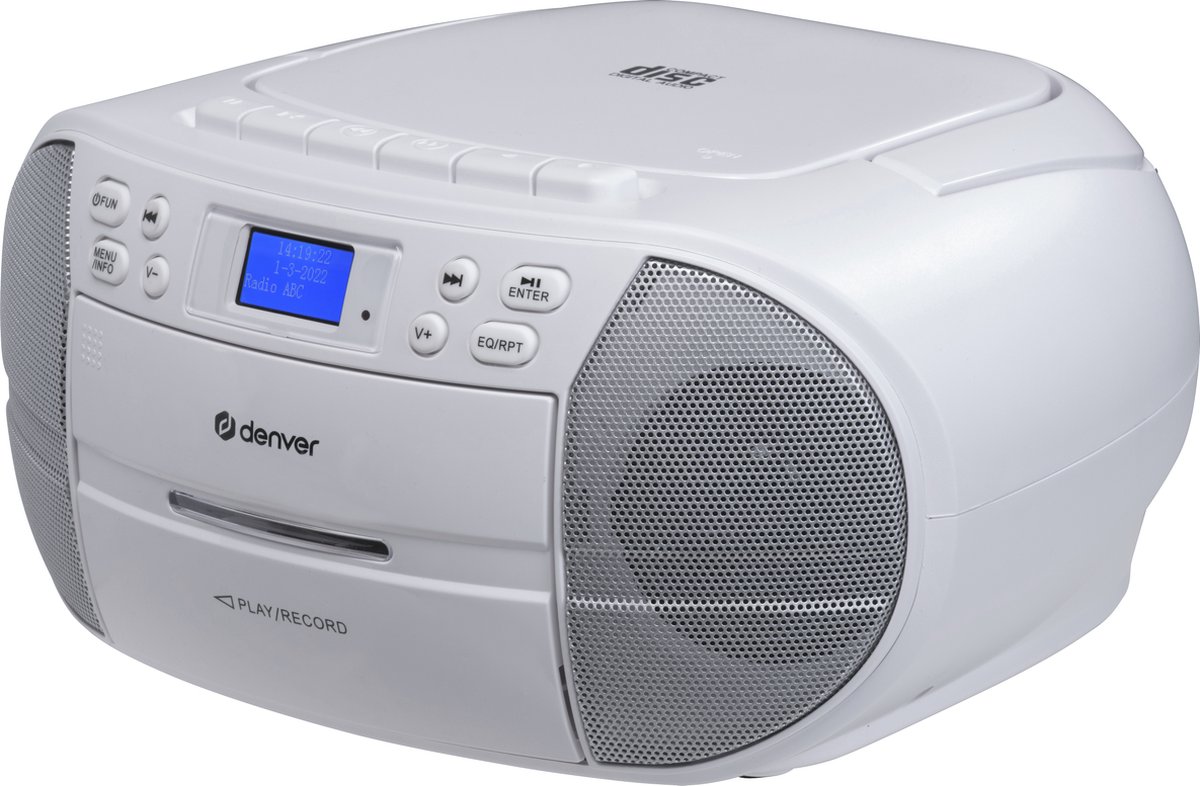 Denver TDC280 Boombox DAB FM Radio CD speler Cassette