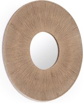 Kave Home - Damira ronde spiegel in jute met natuurlijke afwerking Ø 100 cm