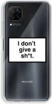 Case Company® - Huawei P40 Lite hoesje - Don't give a shit - Soft Cover Telefoonhoesje - Bescherming aan alle Kanten en Schermrand