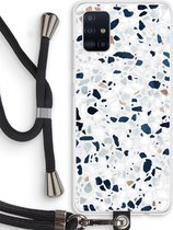 Case Company® - Samsung Galaxy A51 4G hoesje met Koord - Terrazzo N°1 - Telefoonhoesje met Zwart Koord - Bescherming aan alle Kanten en Over de Schermrand