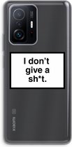 Case Company® - Xiaomi 11T hoesje - Don't give a shit - Soft Cover Telefoonhoesje - Bescherming aan alle Kanten en Schermrand