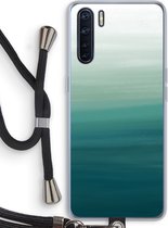 Case Company® - Oppo A91 hoesje met Koord - Ocean - Telefoonhoesje met Zwart Koord - Bescherming aan alle Kanten en Over de Schermrand