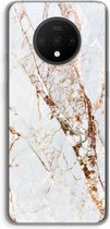 Case Company® - OnePlus 7T hoesje - Goud marmer - Soft Cover Telefoonhoesje - Bescherming aan alle Kanten en Schermrand