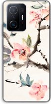 Case Company® - Xiaomi 11T hoesje - Japanse bloemen - Soft Cover Telefoonhoesje - Bescherming aan alle Kanten en Schermrand