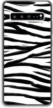 Case Company® - Samsung Galaxy S10 5G hoesje - Zebra pattern - Soft Cover Telefoonhoesje - Bescherming aan alle Kanten en Schermrand