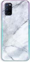 Case Company® - Oppo A72 hoesje - Witte marmer - Soft Cover Telefoonhoesje - Bescherming aan alle Kanten en Schermrand