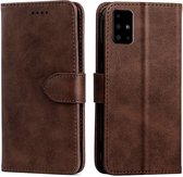 Samsung Galaxy A72 Book Case Hoesje - Leer - Bookcase - Wallet - Flip Cover - Mat - Samsung Galaxy A72 - Bruin