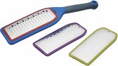 3-in-1 rasp 8 x 28 cm siliconen/RVS blauw/zwart