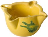 vijzel 6 cm keramiek geel