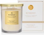 Riverdale - Geurkaars - Boutique Exclusive lijn - Geurkaars in pot - Lotus & Jasmine - 13cm hoog
