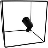 tafellamp 18,5 x 18,5 cm E27 staal 40W zwart
