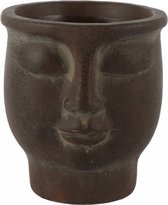 bloempot Ming 12,5 x 14 cm aardewerk bruin