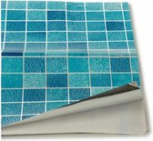 muursticker tegelpatroon 60 x 90 cm lichtblauw