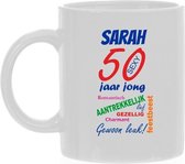 Leuke verjaardag mok 50 jaar Sarah