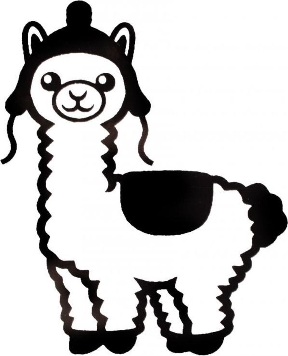 Quick - Glitter Tattoo Sjabloon Alpaca zonder lijm te gebruiken