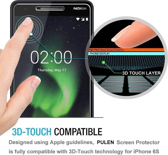 Glas de protection d'écran Nokia 2.1 - Protecteur d'écran en Tempered Glass trempé - QUALITÉ AR 3x