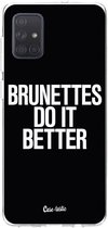 Casetastic Samsung Galaxy A71 (2020) Hoesje - Softcover Hoesje met Design - Brunettes Do It Better Print