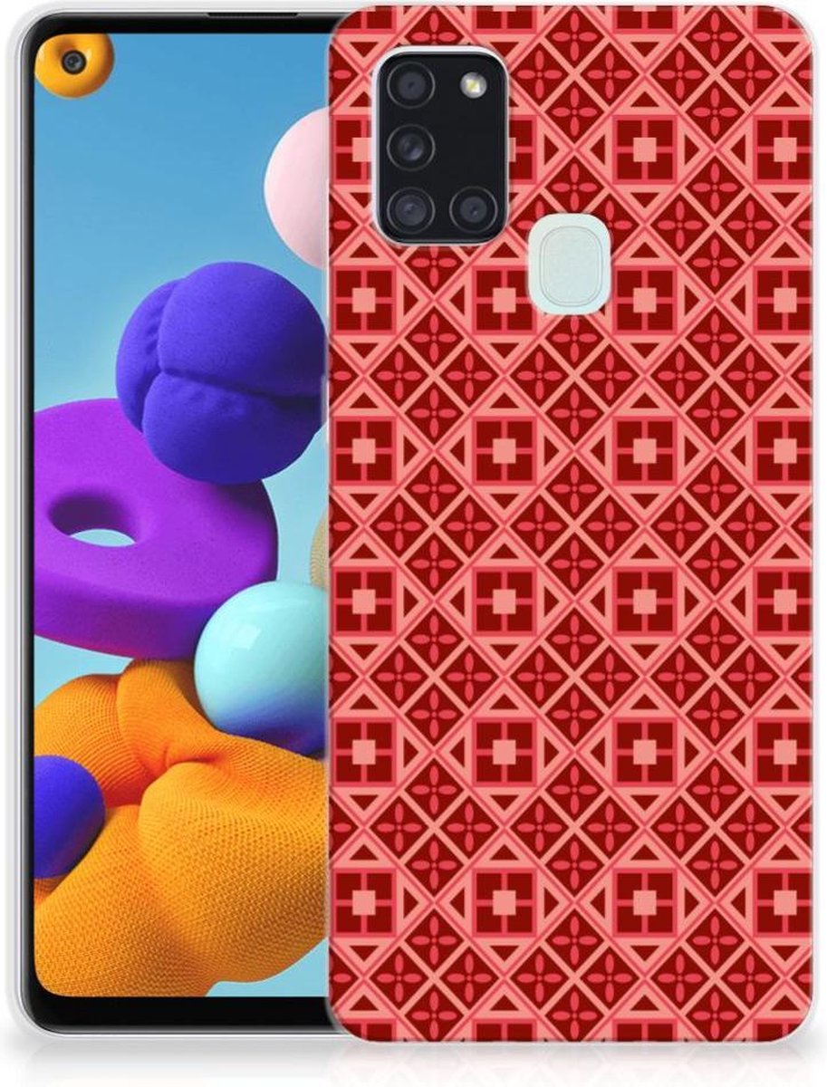 Samsung Galaxy A21s TPU bumper Batik Rood